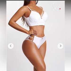 Sol Beauty and caer Euphoria Lingerie Set - (White)